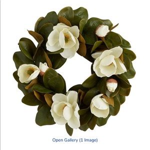 Pier 1 24” faux magnolia wreath
